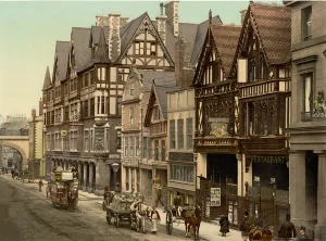 Newgate Street, Chester (hand-coloured photo) Newgate Street, Chester (hand-coloured photo)