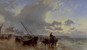 Newhaven, Firth of Forth at Sunset (oil on canvas) Newhaven, Firth of Forth at Sunset (oil on canvas)