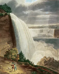 Niagara Falls, part of the American Fall from the Foot of the Stair Case, engraved by J Niagara Falls, part of the American Fall from the Foot of the Stair Case, engraved by J