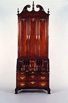 The Nicholas Brown Chippendale block-and-shell desk and bookcase, c.1760-70 (mahogany) The Nicholas Brown Chippendale block-and-shell desk and bookcase, c.1760-70 (mahogany)