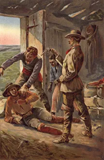 A night in the Australian outback (chromolitho) A night in the Australian outback (chromolitho)