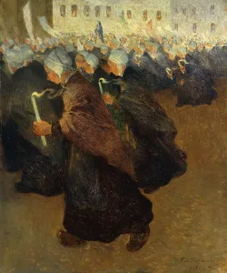 Night Procession in Brittany; Procession de Nuit en Bretagne, c.1894 (oil on canvas) Night Procession in Brittany; Procession de Nuit en Bretagne, c.1894 (oil on canvas)
