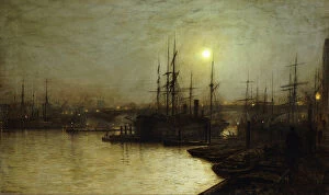 Images Dated 5th June 2012: Night Toil, Billingsgate Wharf, (oil on canvas)