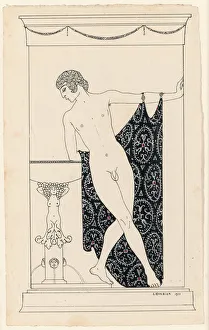 Olden Time Gallery: Nijinsky in Narcisse, 1911 (ink and gouache on paper)