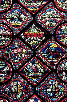 Noah's Ark window, 13th century (stained glass) Noah's Ark window, 13th century (stained glass)