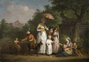 A Noble Family Distributing Alms in a Park, 1793 (oil on panel) A Noble Family Distributing Alms in a Park, 1793 (oil on panel)