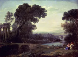 Noon or Landscape with the Rest on the Flight into Egypt, 1661 (oil on canvas) Noon or Landscape with the Rest on the Flight into Egypt, 1661 (oil on canvas)