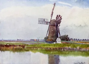 Norfolk Broads: Mill Country above Stokesby (colour litho) Norfolk Broads: Mill Country above Stokesby (colour litho)