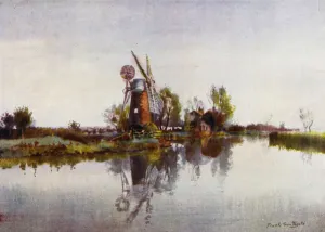 Norfolk Broads: Drainage Mill on the Ant (colour litho) Norfolk Broads: Drainage Mill on the Ant (colour litho)