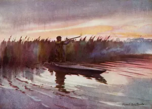 Norfolk Broads: Flight-Shooting (colour litho) Norfolk Broads: Flight-Shooting (colour litho)