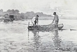 Norfolk Broads: Hauling up the Eel-Pods (litho) Norfolk Broads: Hauling up the Eel-Pods (litho)