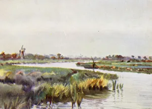 Norfolk Broads: Above Wayford Bridge on the Ant (colour litho) Norfolk Broads: Above Wayford Bridge on the Ant (colour litho)