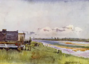 Norfolk Broads: Yarmouth from Breydon (colour litho) Norfolk Broads: Yarmouth from Breydon (colour litho)