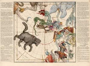 North Pole, Plate 1 from Globi coelestis in tabulas planas redacti descriptio, pub North Pole, Plate 1 from Globi coelestis in tabulas planas redacti descriptio, pub