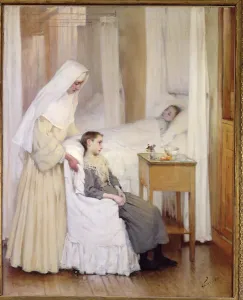At Notre-Dame du Perpetuel Bon Secours Hospital, 1903 (oil on canvas) At Notre-Dame du Perpetuel Bon Secours Hospital, 1903 (oil on canvas)