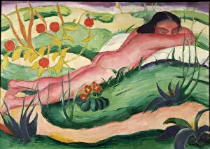 Nude Lying in the Flowers, 1910 (oil on canvas)