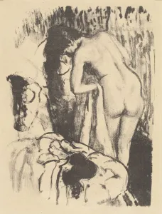 Nude Woman Standing, Drying Herself (Femme nue debout, a sa toilette), c.1890 (litho) Nude Woman Standing, Drying Herself (Femme nue debout, a sa toilette), c.1890 (litho)