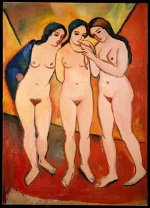 Three Nude Women (Red and Orange), 1912 (oil on canvas) Three Nude Women (Red and Orange), 1912 (oil on canvas)