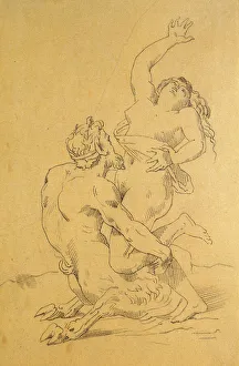 Painte Gallery: Nymph and Satyr (pencil on paper)