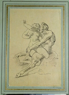 Muralist Gallery: Nymph and Satyr (pencil on paper)