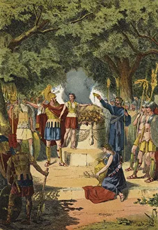 The oath of Hannibal, 3rd Century BC (chromolitho) The oath of Hannibal, 3rd Century BC (chromolitho)