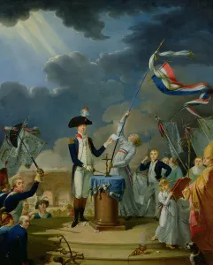 The Oath of Lafayette at the Festival of the Federation, 14th July 1790, 1791 (oil The Oath of Lafayette at the Festival of the Federation, 14th July 1790, 1791 (oil