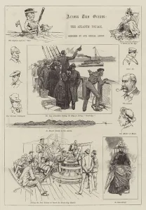 Sea Travel Gallery: Across Two Oceans, the Atlantic Voyage (engraving)