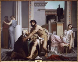 Odysseus recognised by his nurse, Euryclee, 1848 (oil on canvas) Odysseus recognised by his nurse, Euryclee, 1848 (oil on canvas)