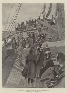 Troopships Gallery: Off to Ashanti, the 'Loanda'going down Channel, the Soldiers Deck (litho)