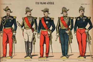 Officers of the French General Staff (coloured engraving) Officers of the French General Staff (coloured engraving)