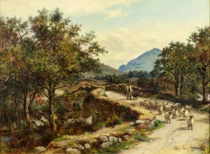 Glenorchy Gallery: Old Bridge at Inverlochy, Glenorchy, 1885 (oil on canvas)