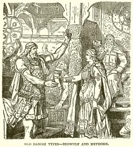 Old Denish Types--Beowulf and Methorn (engraving) Old Denish Types--Beowulf and Methorn (engraving)