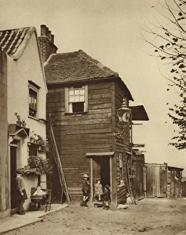 Old houses in Highgate from whose doorways villagers watched the coaches pass (b/w photo) Old houses in Highgate from whose doorways villagers watched the coaches pass (b/w photo)