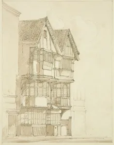 Broad Street Gallery: Old houses in front of the Mulberry Tree Tavern