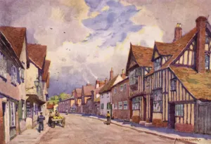 Sudbury Gallery: The Old Moot Hall, Sudbury, Suffolk (colour litho)