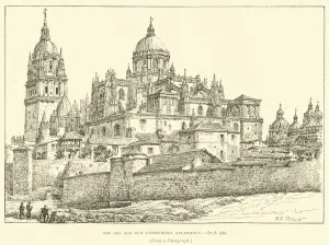 The Old and New Cathedrals, Salamanca (engraving) The Old and New Cathedrals, Salamanca (engraving)