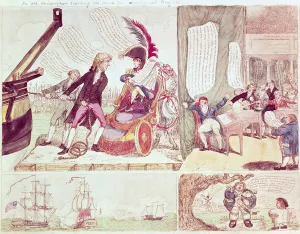 An Old Philosopher Teaching His Mad Son Economical Projects, c.1807 (ink & w/c on paper) An Old Philosopher Teaching His Mad Son Economical Projects, c.1807 (ink & w/c on paper)