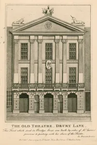 Bridge Street Gallery: The old Theatre, Drury Lane (engraving)