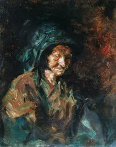 The Old Woman known as the crayfish from the Le Bosc Region, 1882 (oil The Old Woman known as the crayfish from the Le Bosc Region, 1882 (oil