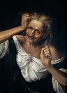 Old Woman Tearing at her Hair, 1525-30 (oil on panel) Old Woman Tearing at her Hair, 1525-30 (oil on panel)