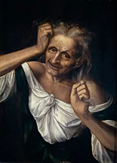 Old Woman Tearing at her Hair - Massys, Quentin (1466-1530) (Quinten ou Kwinten Metsys ou Matsijs) Old Woman Tearing at her Hair - Massys, Quentin (1466-1530) (Quinten ou Kwinten Metsys ou Matsijs)