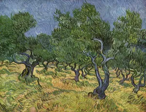 Olive Gallery: Olive Orchard mid-June, 1889 (oil on canvas)