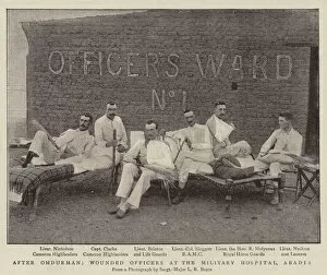 Omdurman Collection: After Omdurman, Wounded Officers at the Military Hospital, Abadia (b / w photo)