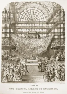 Opening of Crystal Palace at Sydenham by Queen Victoria on June 10 1854 (litho) Opening of Crystal Palace at Sydenham by Queen Victoria on June 10 1854 (litho)