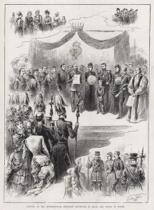 Opening of the International Fisheries Exhibition by HRH the Prince of Wales (engraving) Opening of the International Fisheries Exhibition by HRH the Prince of Wales (engraving)