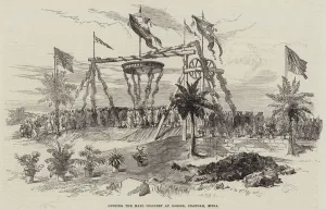 Opening the Mayo Colliery at Gogose, Chandah, India (engraving) Opening the Mayo Colliery at Gogose, Chandah, India (engraving)