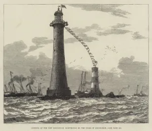 Duke Of Edinburgh Gallery: Opening of the New Eddystone Lighthouse by the Duke of Edinburgh (engraving)