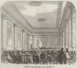 Opening of the New Public Hall, Leamington (engraving) Opening of the New Public Hall, Leamington (engraving)