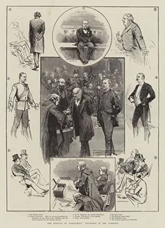 Incidents Gallery: The Opening of Parliament, Incidents in the Commons (engraving)