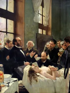 Before the Operation, or Doctor Pean teaching at Saint-Louis hospital, 1887 (oil Before the Operation, or Doctor Pean teaching at Saint-Louis hospital, 1887 (oil